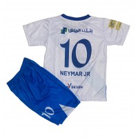 Echipament fotbal Al-Hilal Neymar Jr #10 Tricou Deplasare 2024-25 pentru copii maneca scurta (+ Pantaloni scurti)